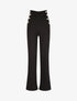 Pantalon à pont large et taille haute - Noir - 1