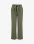Pantalon droit ample uni à taille haute - Kaki - 4