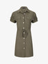 Robe chemise courte oversize unie à manches courtes - Kaki - 5