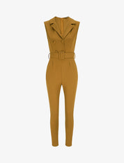 Combinaison carotte uni sans manches - Camel - 1