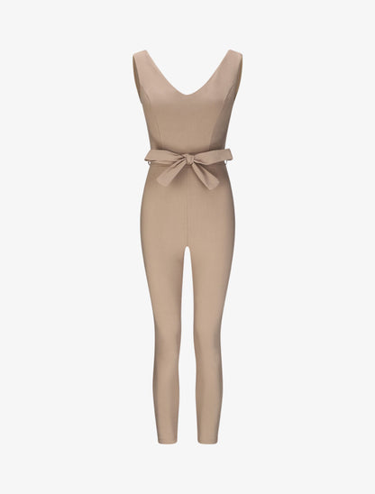Combinaison stretch coupe slim - Camel - 1
