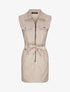 Robe sans manches avec ceinture - Beige - 1