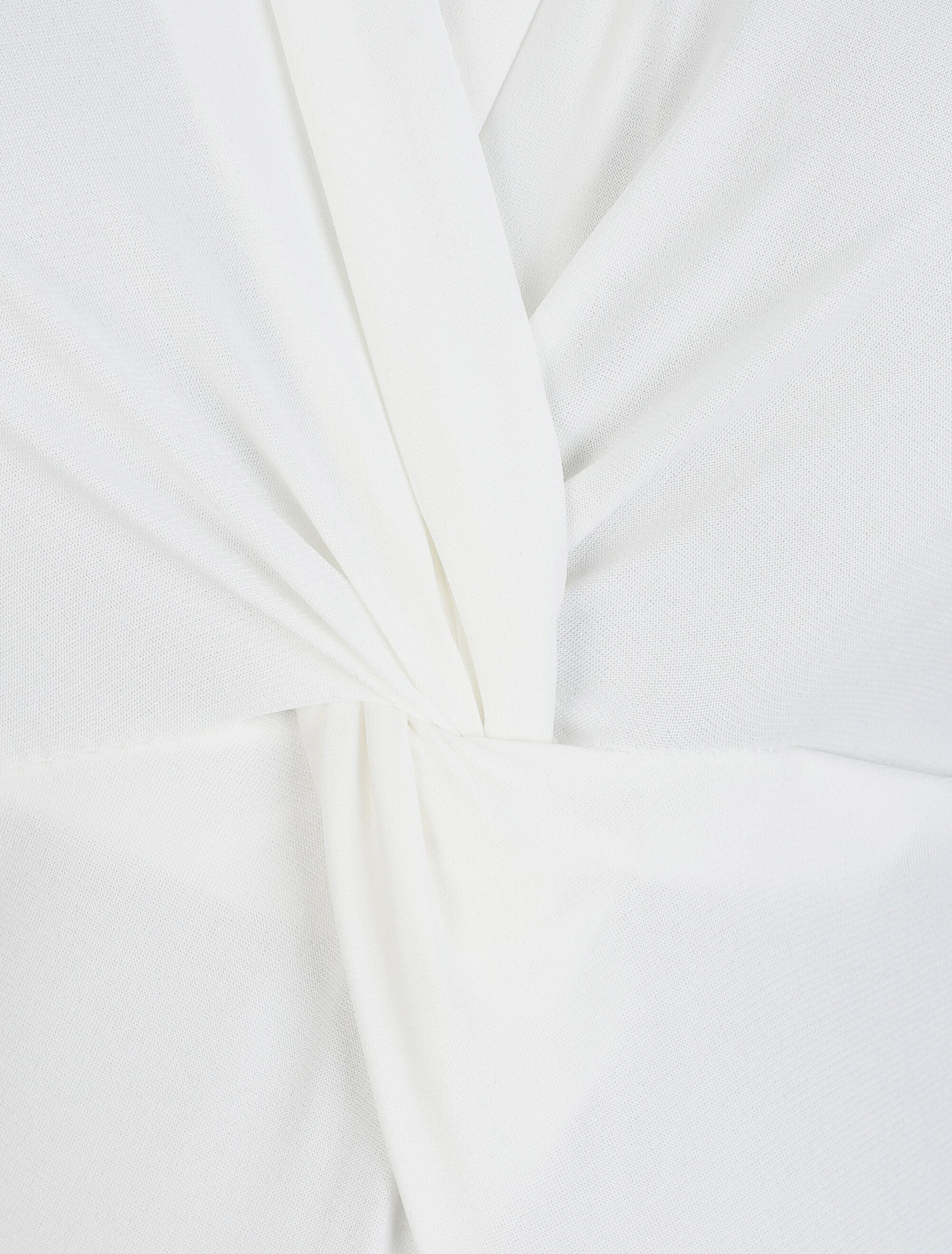 Body uni à col style noeud - Blanc - 3