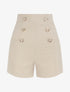 Short uni à boutons stylisés - Beige - 5