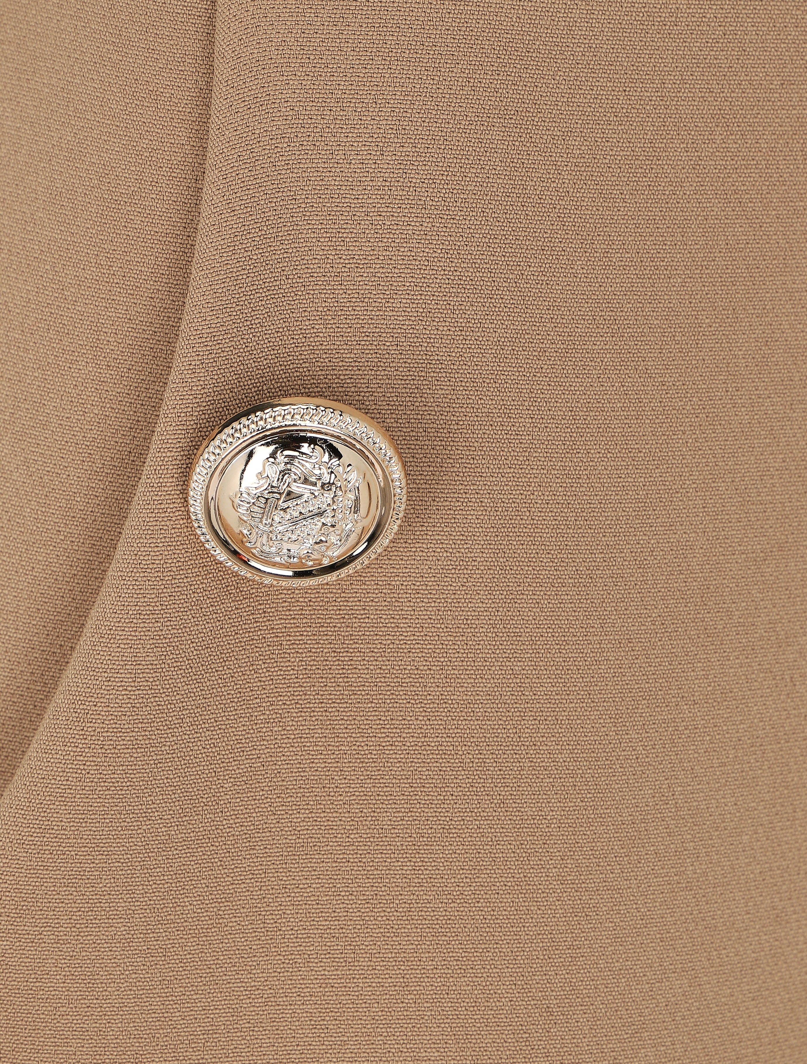 Pantalon slim à boutons stylisés - Camel - 3