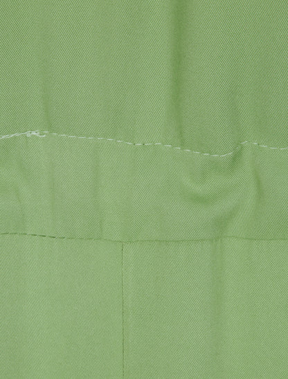 Combishort fluide unie à col zippé - Vert - 3