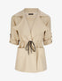 Veste droite unie à col cranté - Beige - 1