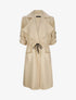 Veste longue droite à col cranté - Beige - 5