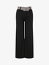Pantalon flare à ceinture imprimé graphique - Noir - 1