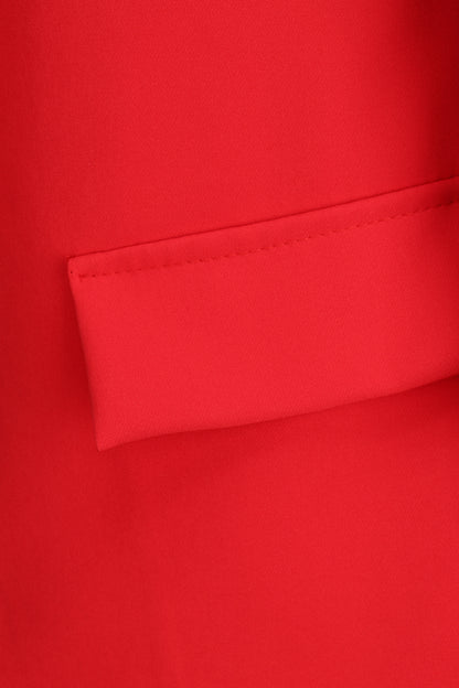 Blazer oversize à pans asymétriques - Rouge - 3
