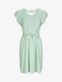 Robe mi-longue droite à dos en crochet - Vert d&