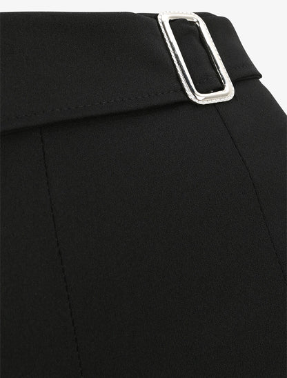 Pantalon taille standard coupe flare - Noir - 3