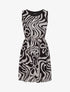 Robe en voile à imprimé graphique - Noir - 1