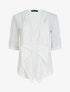 Veste fluide à pans asymétriques - Blanc - 3