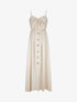 Robe longue à boutons stylisés - Beige - 1