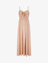Robe longue à boutons stylisés - Camel - 1