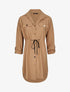 Robe chemise à boutons stylisés - Camel - 4