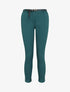 Pantalon 7/8 uni à revers - Vert sapin - 1