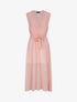 Robe longue unie à voile - Rose - 1