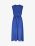 Robe longue unie à voile - Bleu roi - 5
