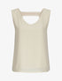 Top en voile à dos ajouré et détail dentelle - Beige - 1