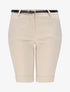 Bermuda à revers imprimé pois - Beige - 3