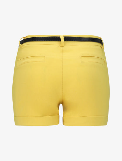 Short uni à revers - Jaune - 2