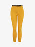 Pantalon slim uni à taille haute - Moutarde - 4