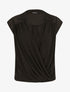 Top uni à bas élastiqué - Noir - 1