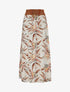 Jupe longue à imprimé fleurs de lys - Beige - 1