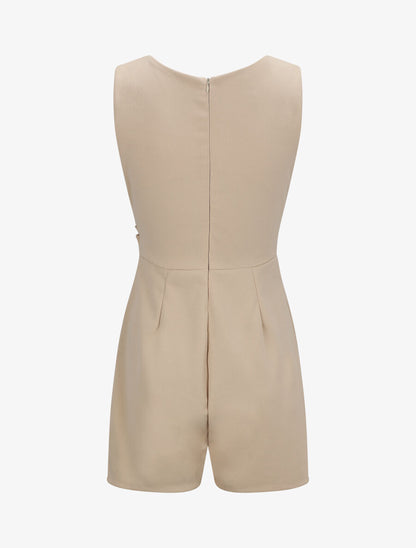 Combishort cache-coeur uni - Beige - 2