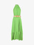 Robe longue unie dos nu - Vert pomme - 1