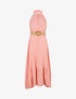 Robe longue unie dos nu - Rose - 1