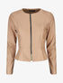 Veste zippée en simili - Beige - 4