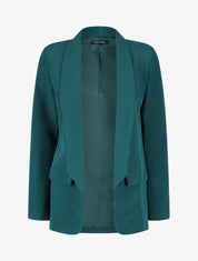 Blazer long à col châle - Vert - 1