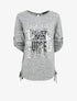 Pull ample à flocage Always be yourself - Gris - 4