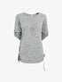 Pull ample à fronces - Gris - 1