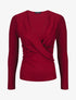 Pull droit cache-coeur - Bordeaux - 4
