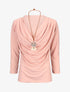 Top uni col bénitier - Rose - 5