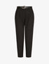 Pantalon dad uni taille standard - Noir - 1