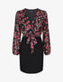 Robe fourreau à buste imprimé petites fleurs - Noir - 4