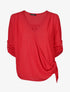 Pull cache-coeur à manches rabattables - Rouge - 4