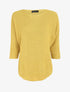 Pull irisé col bateau - Jaune - 5
