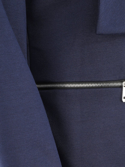 Veste à poches zippées - Marine - 3