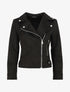 Veste style perfecto en suédine - Noir - 1