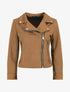 Veste style perfecto en suédine - Camel - 1