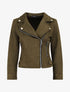 Veste style perfecto en suédine - Kaki - 1