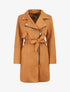 Trench mi-long zippé en suédine - Camel - 4
