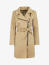 Trench mi-long zippé en suédine - Beige - 5