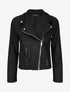 Veste style perfecto zippée en suédine - Noir - 1